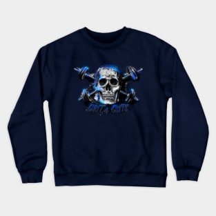 Grit and Guts Skull Neon Blue Crewneck Sweatshirt